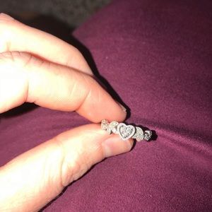 Zales 10k white gold . Promise ring.